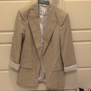 H&M‎ Beige Blazer with Striped Cuffs
